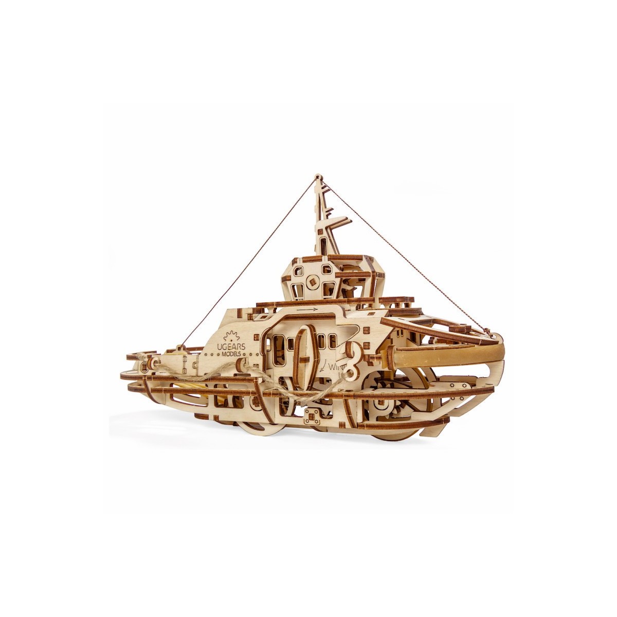Bâteau remorqueur 3D bois UGEARS UGEARS UG-70078 - 1
