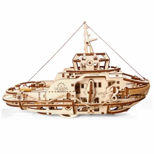 UG-70078-Bâteau remorqueur 3D bois UGEARS