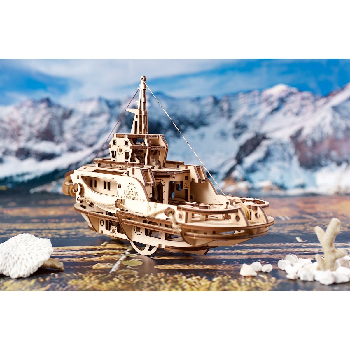UGEARS 3D wood tugboat UGEARS UG-70078 - 6 UGEARS 3D wood tugboat UGEARS UG-70078 - 6