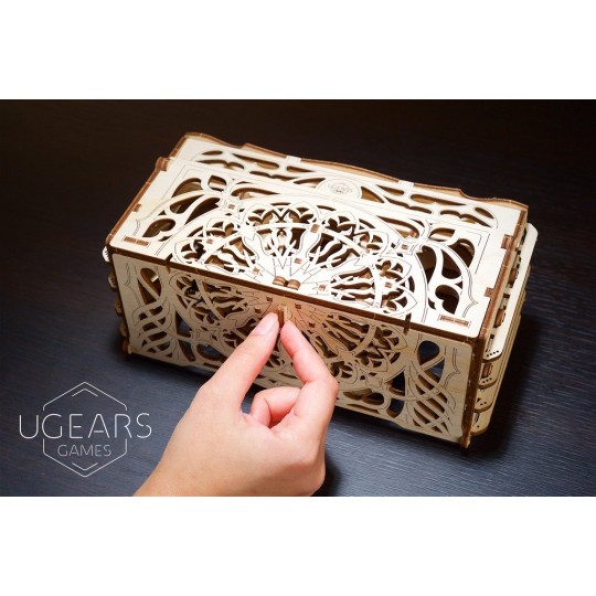UG-70068-UGEARS wood 3D card box - UG-70068