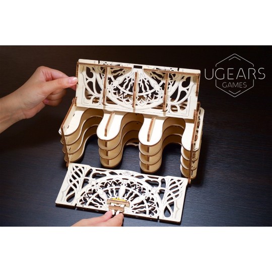 UG-70068-UGEARS wood 3D card box - UG-70068