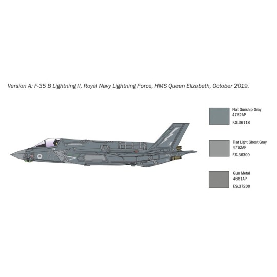 I1425-Avion Jet F-35B Lightning II STOVL 1/72 Italeri