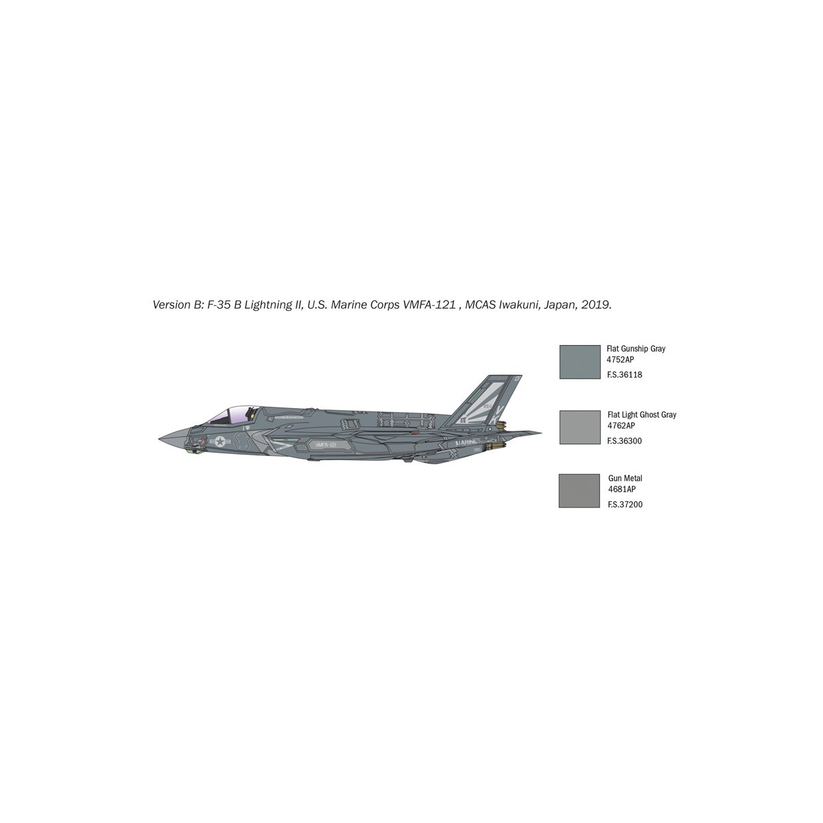 Jet F-35B Lightning II STOVL 1:72 Italeri Aircraft Italeri I1425 - 5 Jet F-35B Lightning II STOVL 1:72 Italeri Aircraft Italeri I1425 - 5