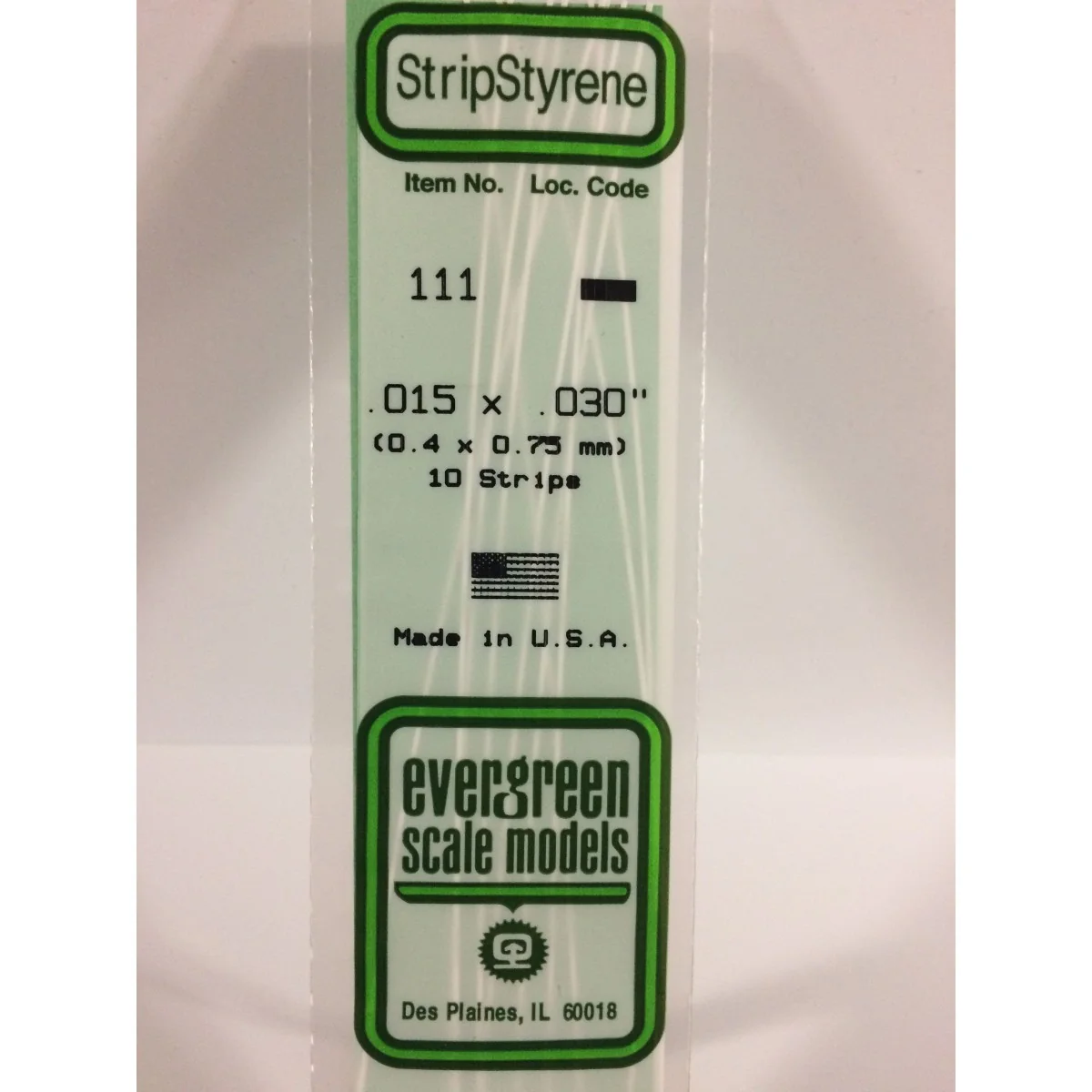 Wand 0.38x0.75x350mm Ref: 111 - Evergreen - S1370111
