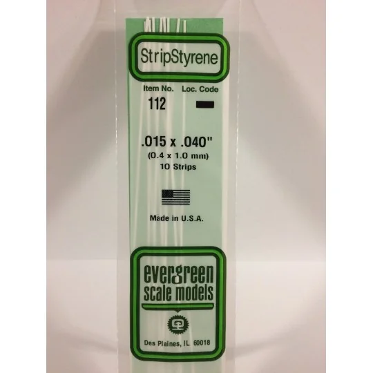 Wand 0.38x1.00x350mm Ref: 112 - Evergreen - S1370112 S1370112-Wand 0.38x1.00x350mm Ref: 112 - Evergreen - S1370112