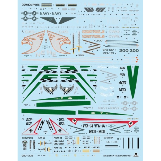 I2791-Avion F/A-18 E Super Hornet 1/48 Italeri - I2791