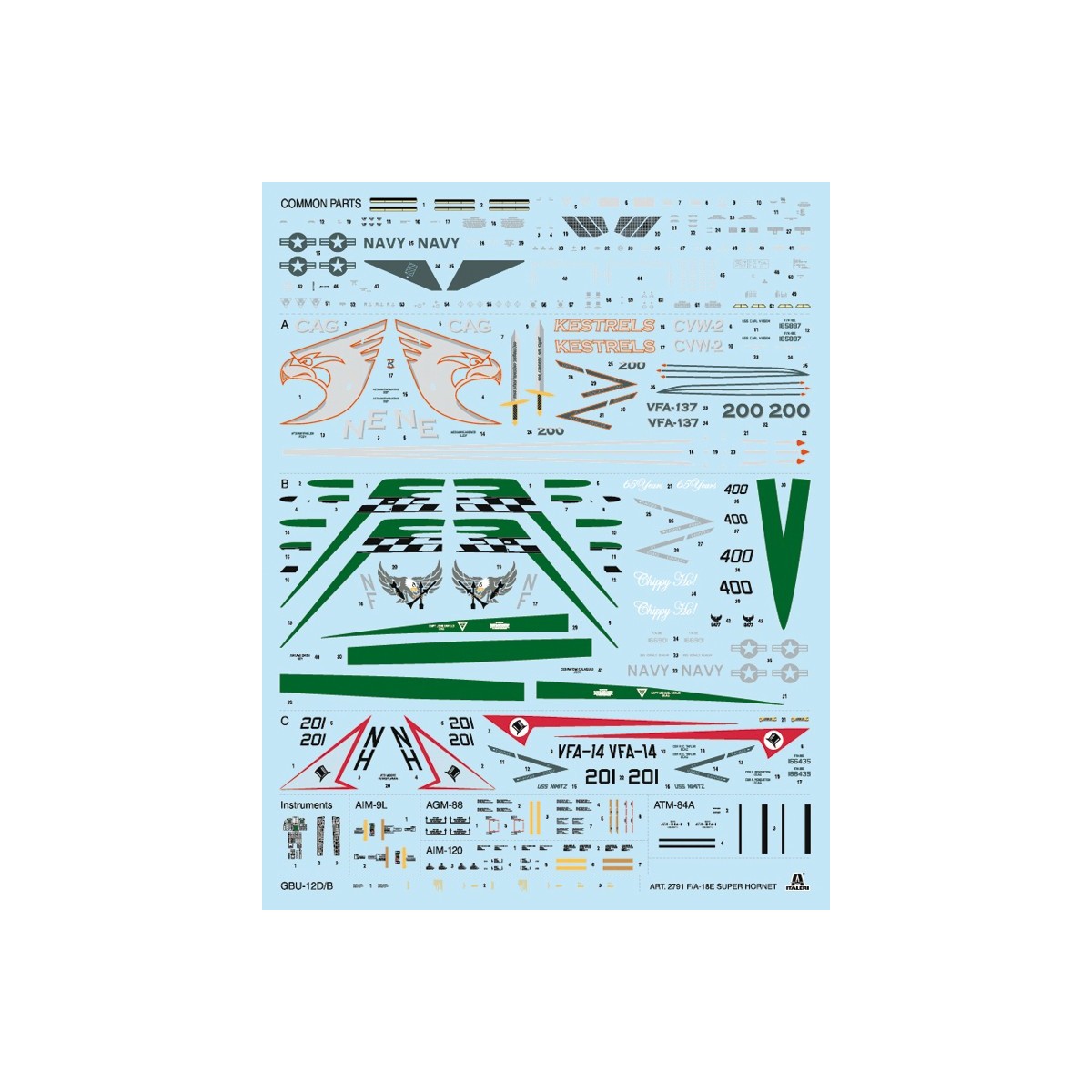 Avion F/A-18 E Super Hornet 1/48 Italeri Italeri I2791 - 3