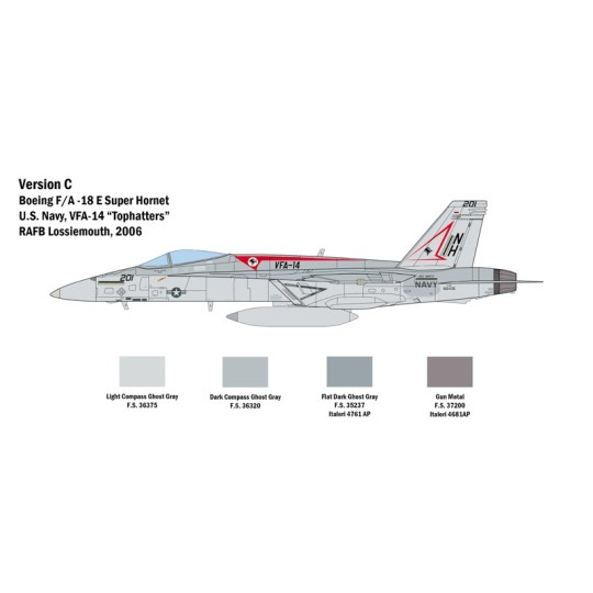 I2791-Avion F/A-18 E Super Hornet 1/48 Italeri