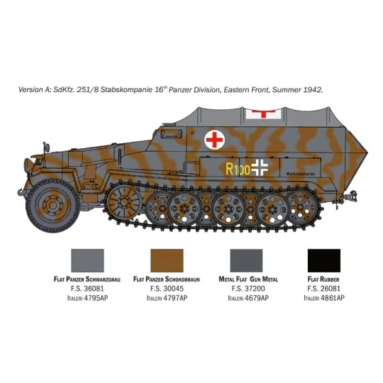 I7077-Sd.Kfz.251/8 Ambulance 1:72 Italeri - I7077