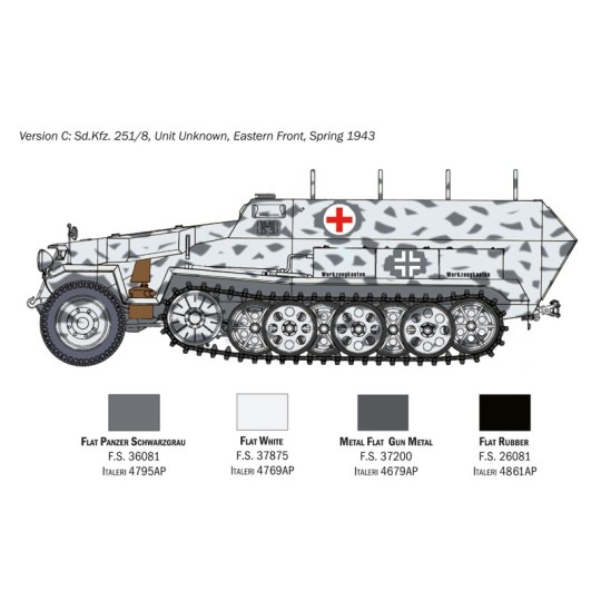 Sd.Kfz.251/8 Ambulance 1:72 Italeri Italeri I7077 - 5 I7077-Sd.Kfz.251/8 Ambulance 1:72 Italeri - I7077