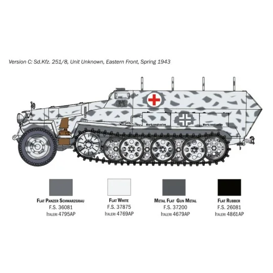 I7077-Sd.Kfz.251/8 Ambulance 1:72 Italeri - I7077