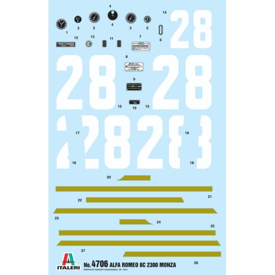 I4706-Alfa Romeo 8C 2300 Monza 1/12 Italeri
