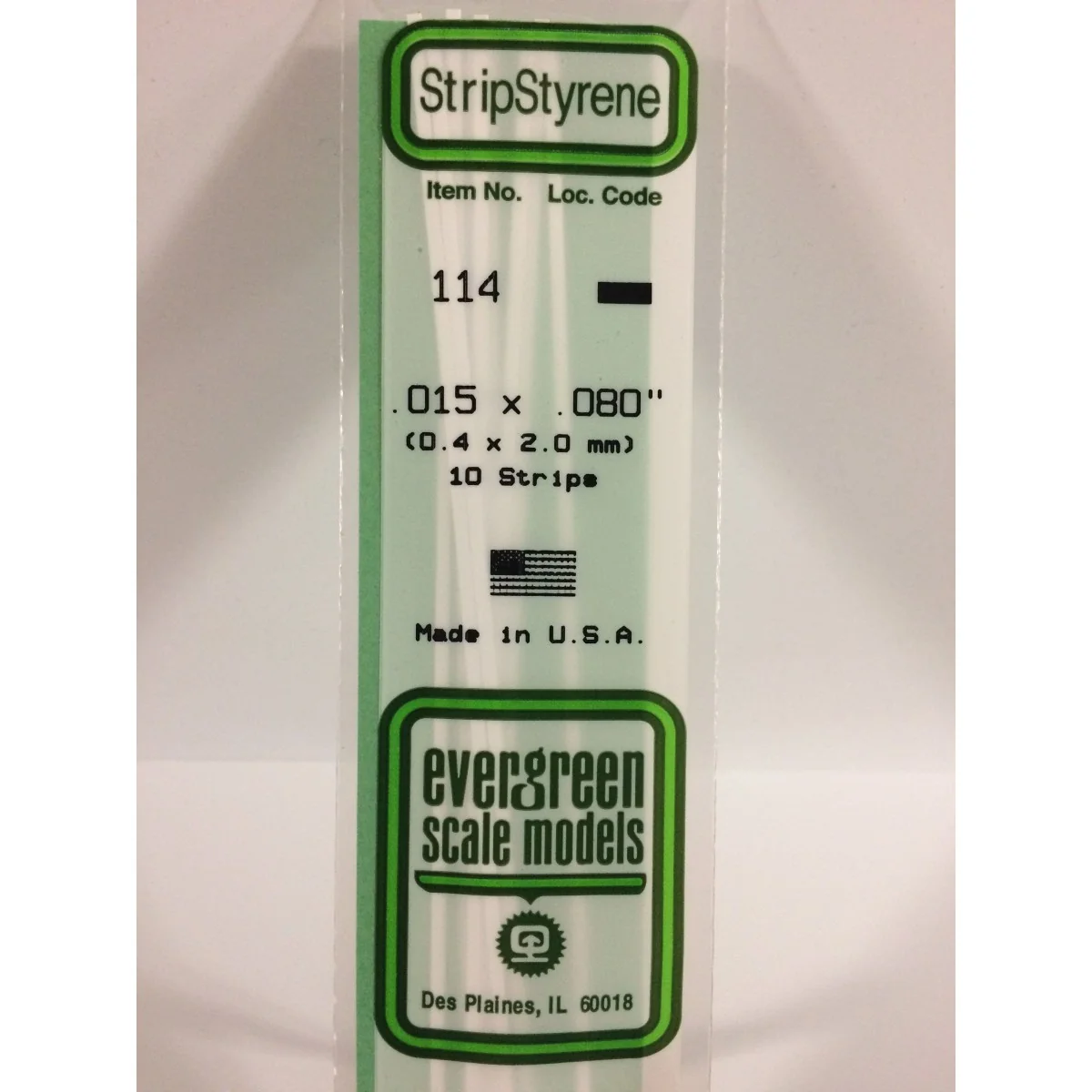 Wand 0.38x2.0x350mm Ref: 114 - Evergreen - S1370114 Wand 0.38x2.0x350mm Ref: 114 - Evergreen - S1370114