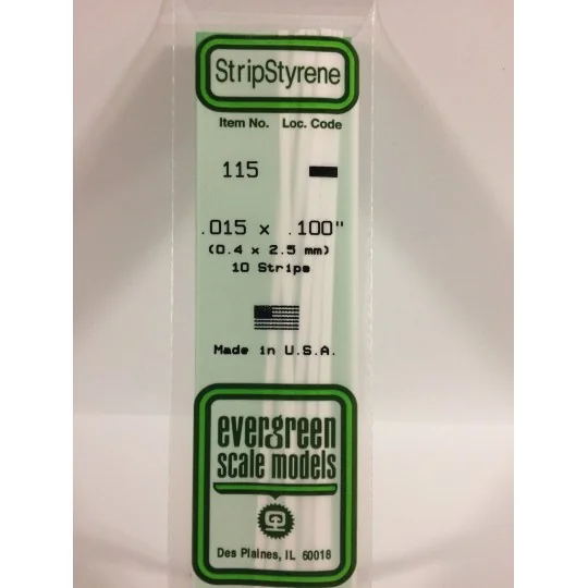 S1370115-Baguette 0.38x2.5x350mm Ref : 115 - Evergreen - S1370115