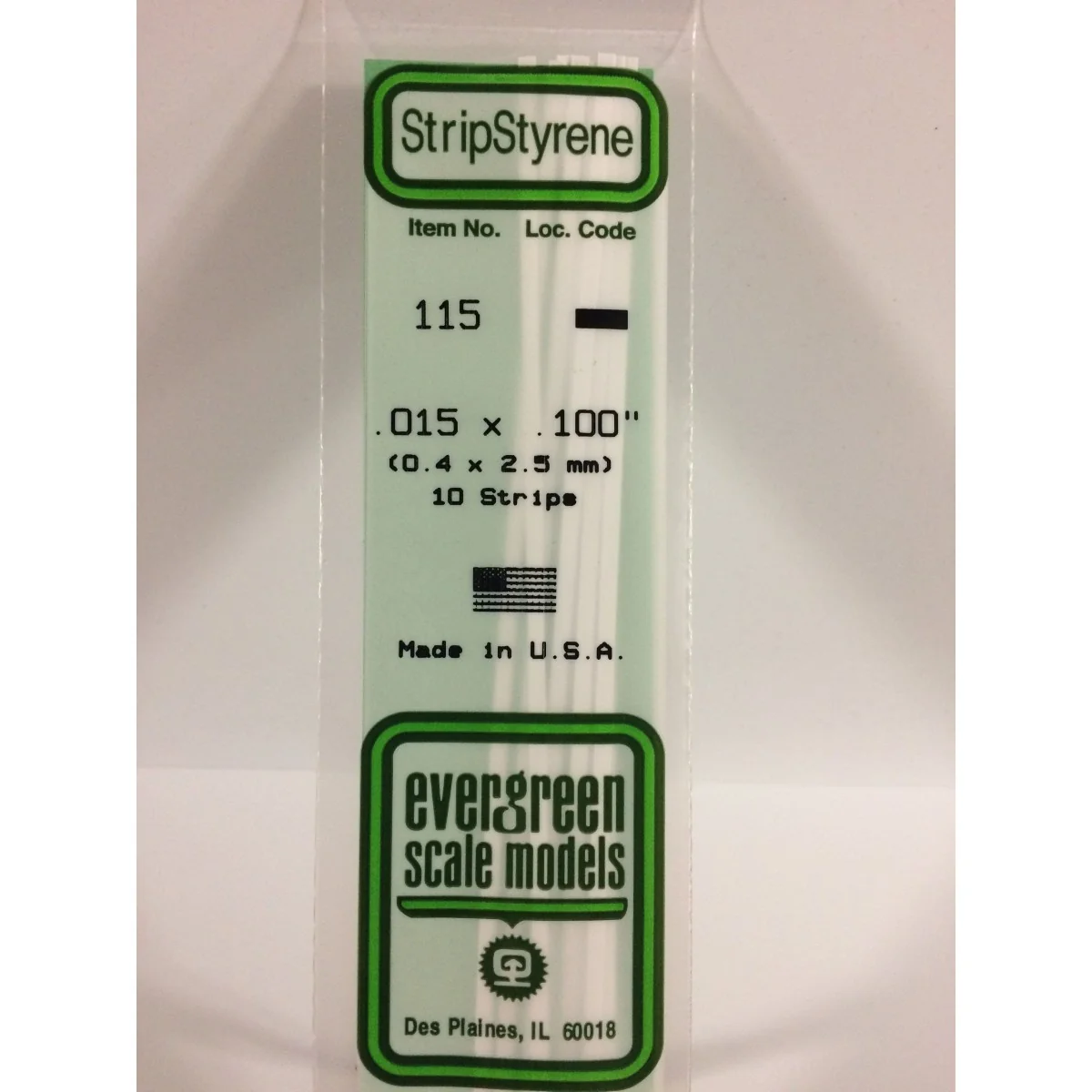 Wand 0.38x2.5x350mm Ref: 115 - Evergreen - S1370115 Wand 0.38x2.5x350mm Ref: 115 - Evergreen - S1370115