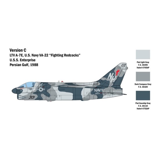 I2797-Avion A-7E Corsair II 1/48 Italeri