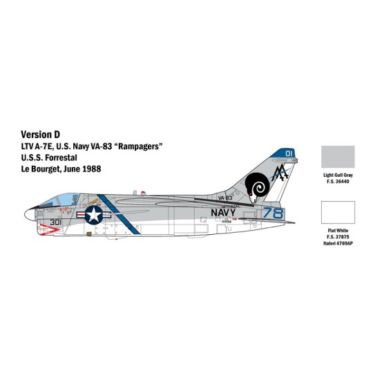 I2797-Aircraft A-7E Corsair II 1:48 Italeri