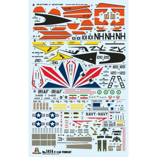 Avion F-14A Tomcat 1/72 Italeri Italeri I1414 - 3 I1414-Avion F-14A Tomcat 1/72 Italeri - I1414