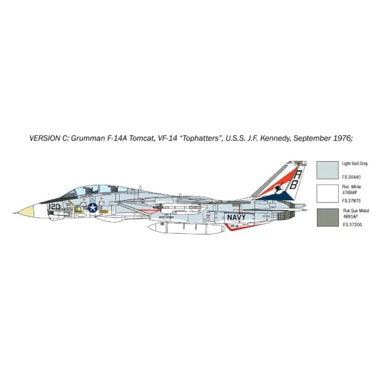 F-14A Tomcat 1/72 Italeri Aircraft Italeri I1414 - 6 I1414-F-14A Tomcat 1/72 Italeri Aircraft - I1414