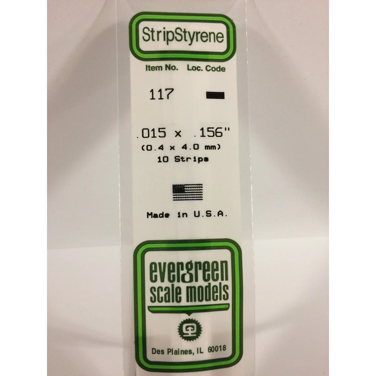 Baguette 0.38x4.0x350mm Ref : 117 - Evergreen Evergreen S1370117 - 1