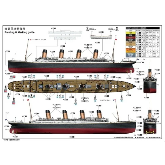 R.M.S. Titanic avec éclairage LED 1/200 Trumpeter Trumpeter 03719 - 4 TR03719-R.M.S. Titanic avec éclairage LED 1/200 Trumpeter - 03719