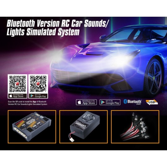 GT-CARSOUND+LED-Engine sound + Bluetooth car lighting GT-Power