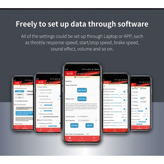 GT-CARSOUND+LED-Bruiteur moteur + éclairage voitures Bluetooth GT-Power