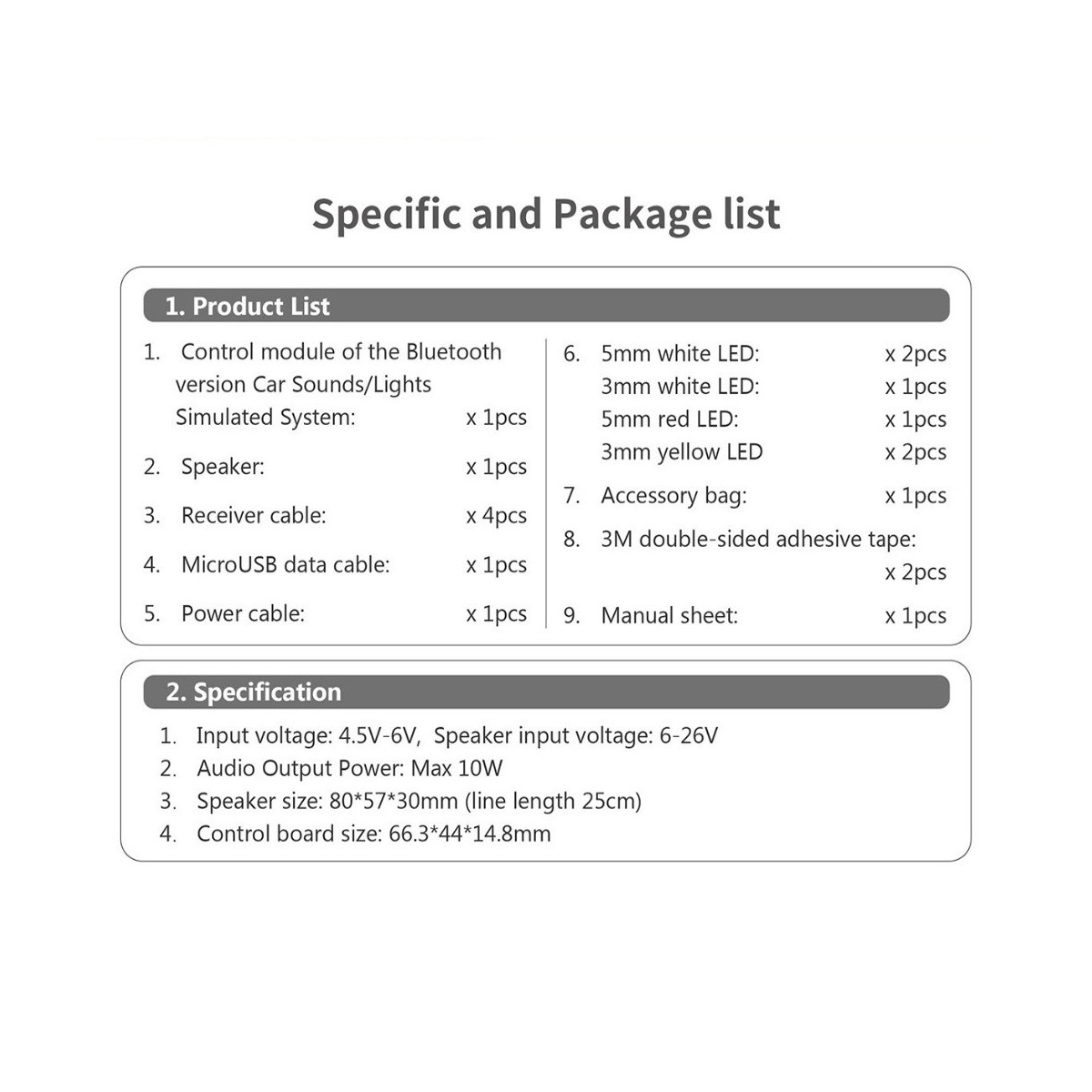 copy of Spots bright L8 car GT-Power GT-Power GT-CARSOUND+LED - 15