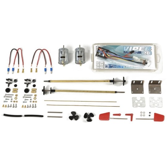 Kit motorisation Italian Runabout Riva Aquarama Amati Amati 1608/02 - 1 1608/02-Italian Runabout Riva Aquarama Amati motor kit - 1608/02
