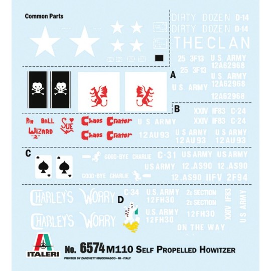 I6574-Self-propelled howitzer M110 1/35 Italeri