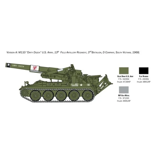 I6574-Self-propelled howitzer M110 1/35 Italeri - I6574