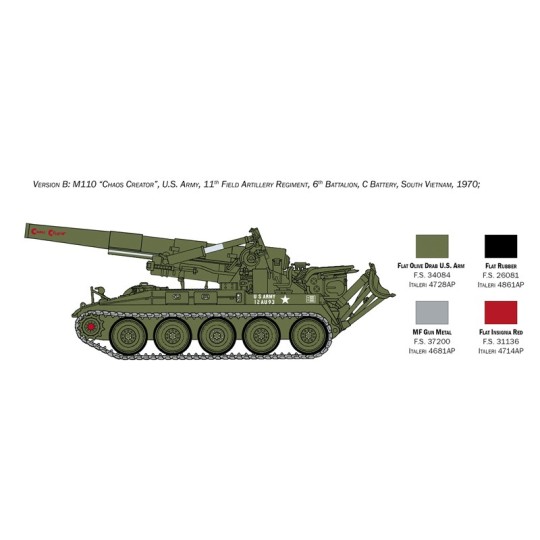 I6574-Self-propelled howitzer M110 1/35 Italeri