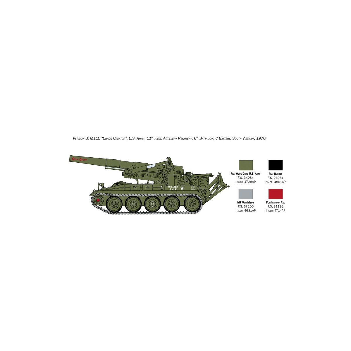 Self-propelled howitzer M110 1/35 Italeri Italeri I6574 - 5 Self-propelled howitzer M110 1/35 Italeri Italeri I6574 - 5