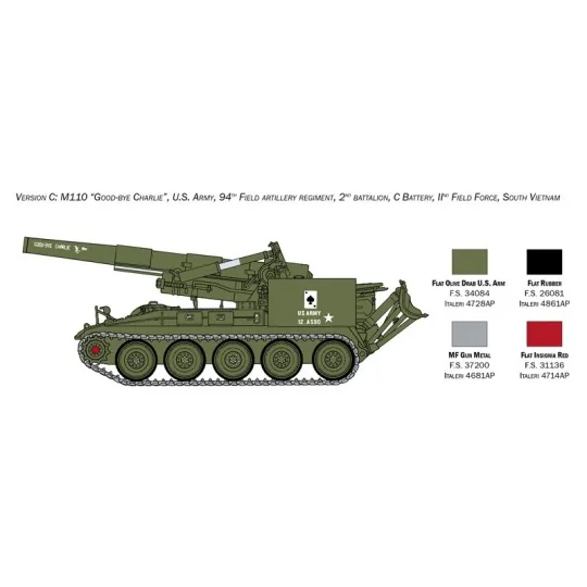 I6574-Self-propelled howitzer M110 1/35 Italeri - I6574