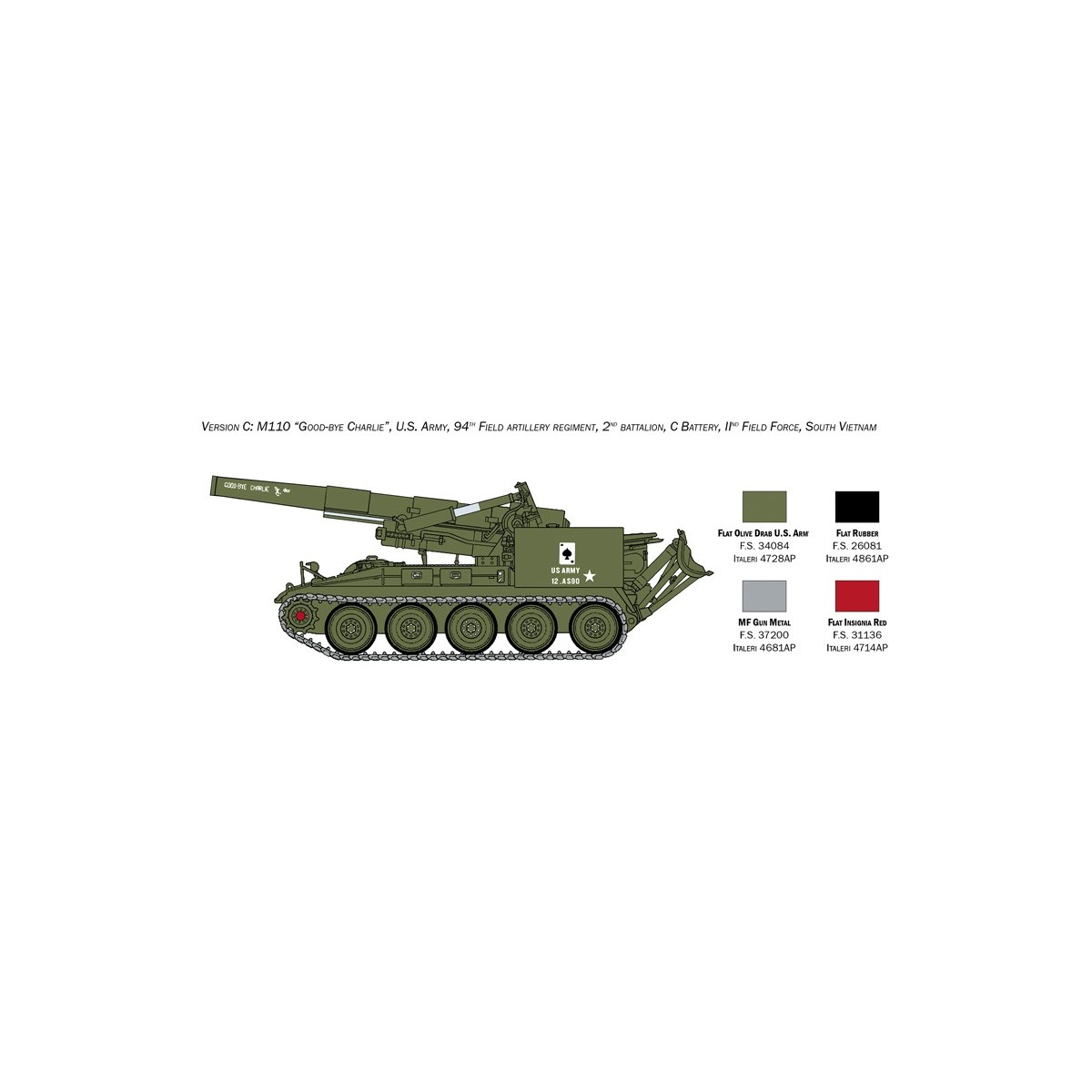 Self-propelled howitzer M110 1/35 Italeri Italeri I6574 - 6 Self-propelled howitzer M110 1/35 Italeri Italeri I6574 - 6
