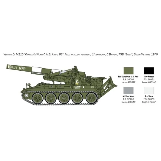 Self-propelled howitzer M110 1/35 Italeri Italeri I6574 - 7 I6574-Self-propelled howitzer M110 1/35 Italeri - I6574