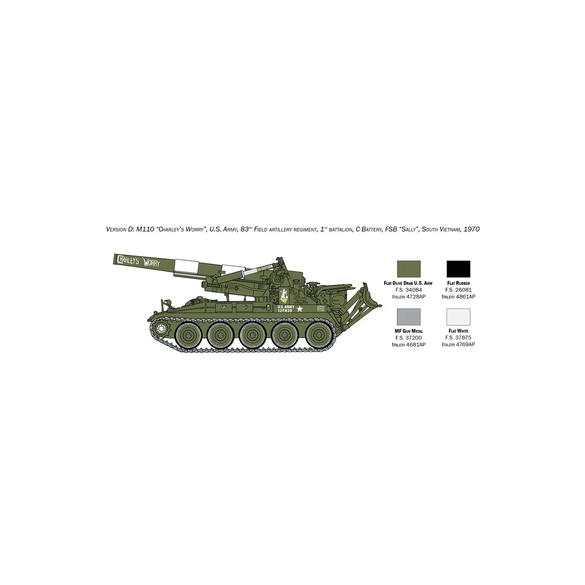 Self-propelled howitzer M110 1/35 Italeri Italeri I6574 - 7 Self-propelled howitzer M110 1/35 Italeri Italeri I6574 - 7