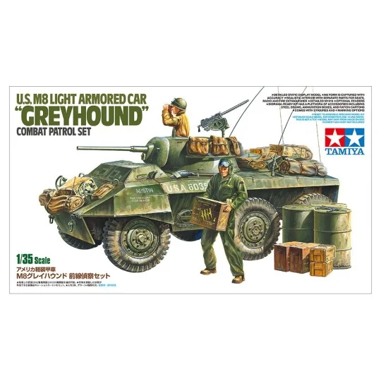 25196-Tank U.S. M8 Greyhound Combat Patrol 1:35 Tamiya