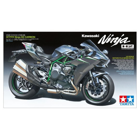 14136-Moto Kawasaki Ninja H2 Carbon 1/12 Tamiya
