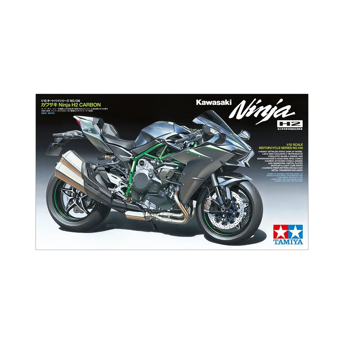 Moto Kawasaki Ninja H2 Carbon 1:12 Tamiya Tamiya 14136 - 13