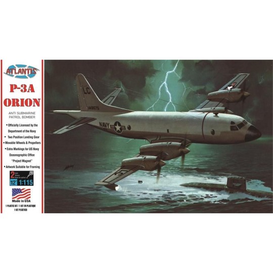 Plane P-3A Orion 1/115 Atlantis Atlantis Models H163 - 1 H163-Plane P-3A Orion 1/115 Atlantis - H163