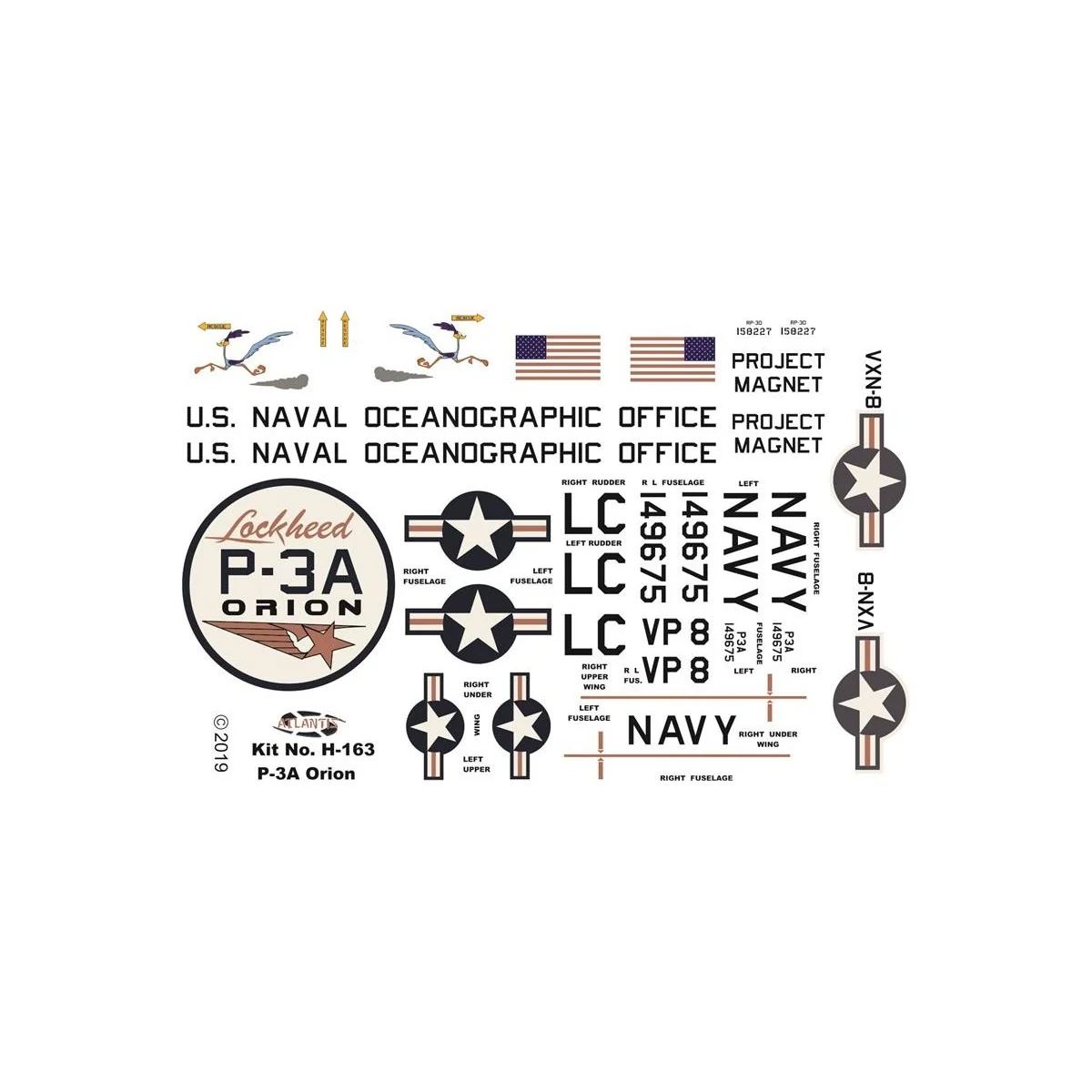 Avion P-3A Orion 1/115 Atlantis Atlantis Models H163 - 2