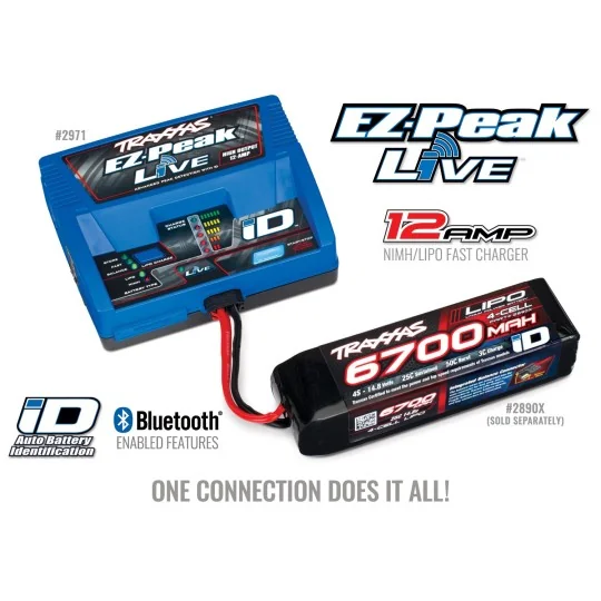Chargeur EZ-Peak Live ID Bluetooth 100W Traxxas 2971G Traxxas TRX-2971G - 6 TRX-2971G-Chargeur EZ-Peak Live ID Bluetooth 100W Traxxas 2971G - TRX-2971G