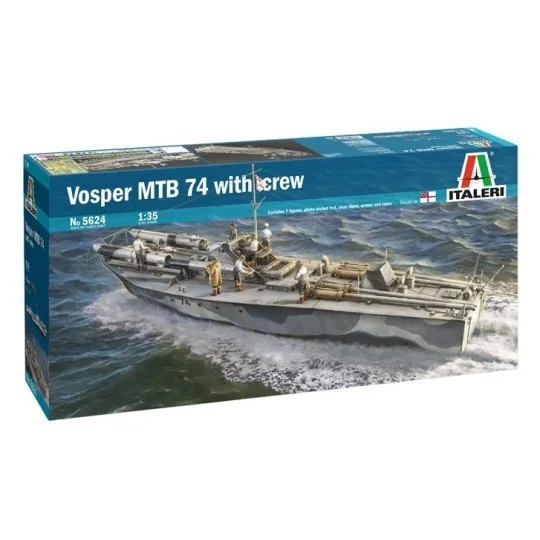 I5624-Bateau Vosper MTB 74 et Equipage 1/35 Italeri