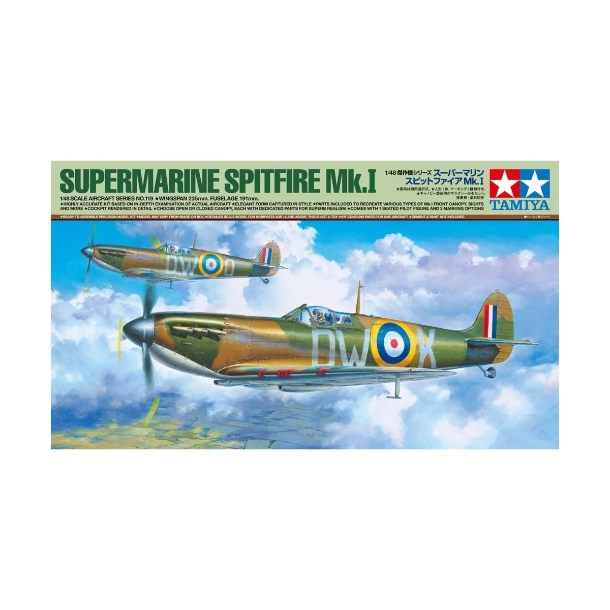 Plane Spitfire Mk.I Supermarine 1:48 Tamiya Tamiya 61119 - 17