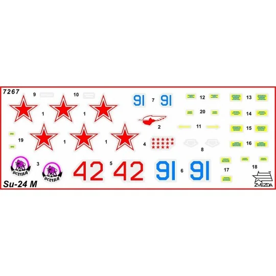 Z7267-Avion de chasse SU-24M Fencer D 1/72 Zvezda