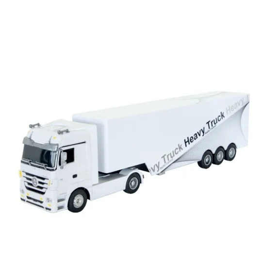 copy of Mercedes Benz Actros truck + semi tipper Red 1/32 Siva SV-50090 - 2 SV-50090-Mercedes Benz Actros truck + white semi-trailer 1/32 - SV-50090