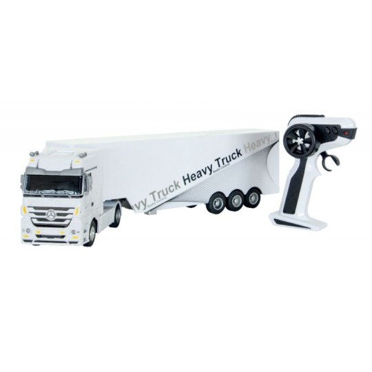 copy of Mercedes Benz Actros truck + semi tipper Red 1/32 Siva SV-50090 - 1 SV-50090-Mercedes Benz Actros truck + white semi-trailer 1/32 - SV-50090