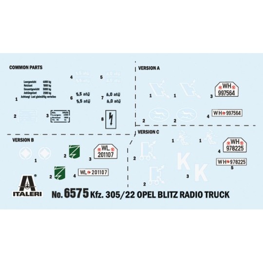 I6575-Truck Opel Blitz Radio 1/35 Italeri - I6575