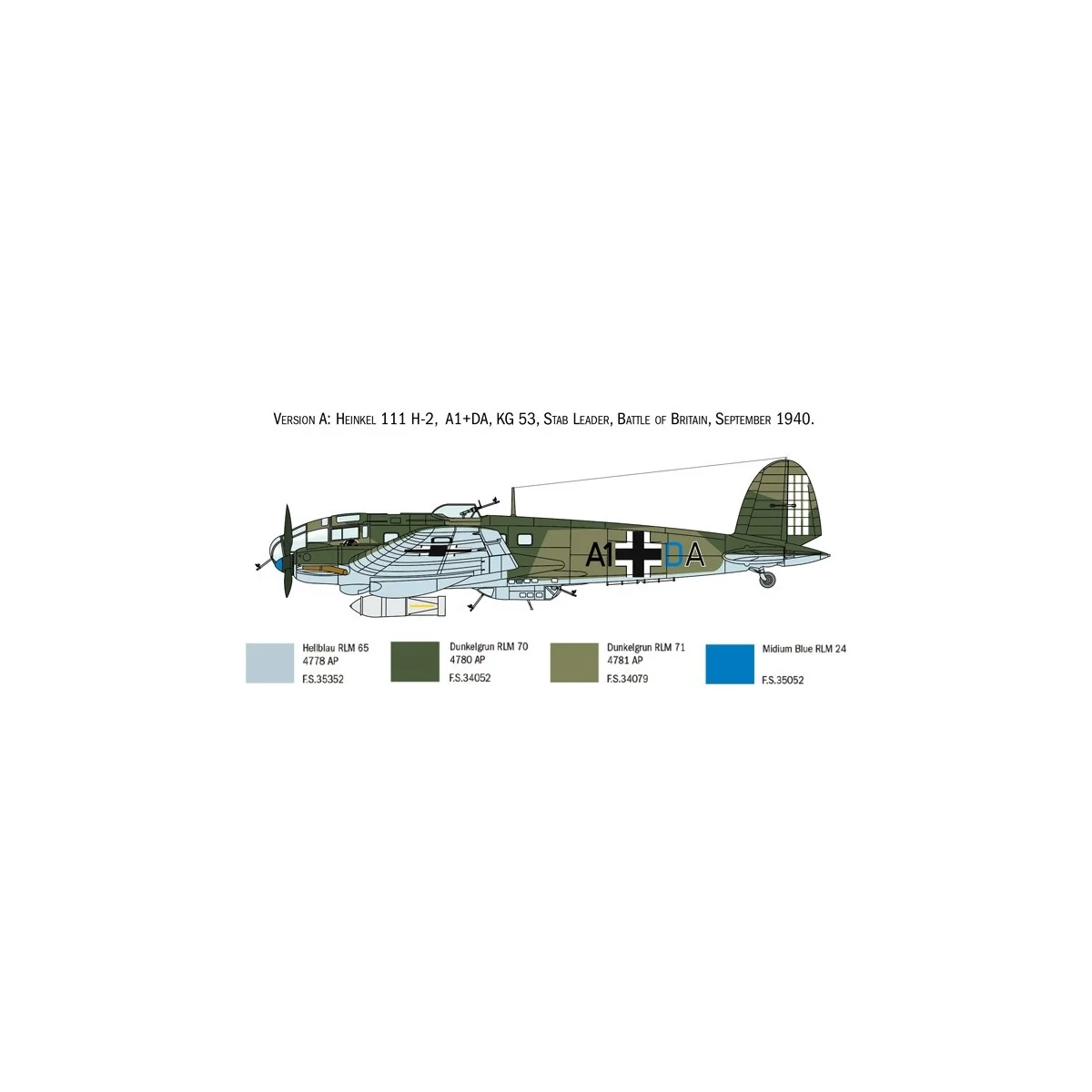 Heinkel He111H Bat. England 1:72 Italeri Italeri I1436 - 4